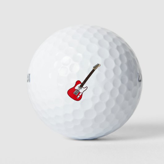 Elektrische Gitaar Rood Golfballen (Voorkant)