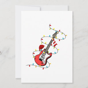 Elektrische Gitaar Sinterklaas Muziek Kerstliefheb Kaart