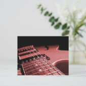 Elektrische gitaar Sluit Foto 6 String-Red Briefkaart (Staand voorkant)