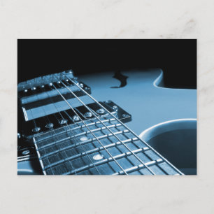 Elektrische gitaar Sluiten - Blauw Briefkaart