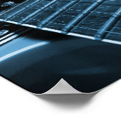 Elektrische gitaar Sluiten - Blauw Poster (Hoek)