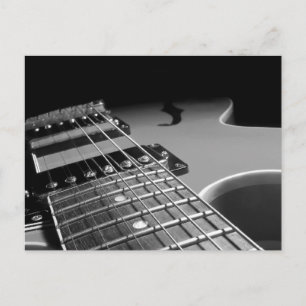 Elektrische gitaar Sluiten - Grijze B&W Briefkaart