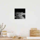 Elektrische gitaar Sluiten - Grijze B&W Poster (Keuken)