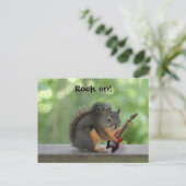 Elektrische gitaar spelen briefkaart (Staand voorkant)