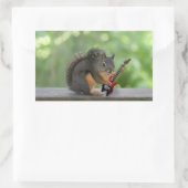 Elektrische gitaar spelen rechthoekige sticker (Tas)