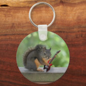 Elektrische gitaar spelen sleutelhanger (Voorkant)