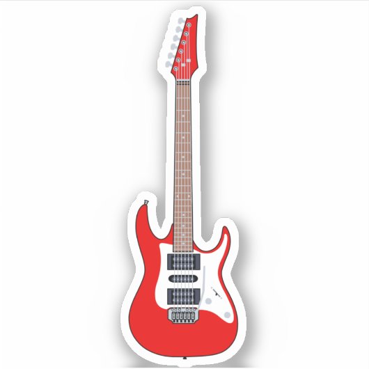 Elektrische gitaar! sticker (Voorkant)