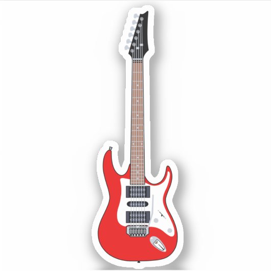 Elektrische gitaar! sticker (Voorkant)