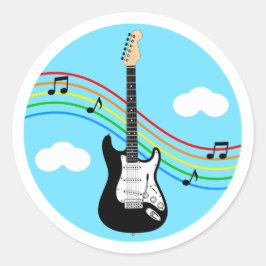 Elektrische Gitaar Sticker Lucht Regenboog Muziek