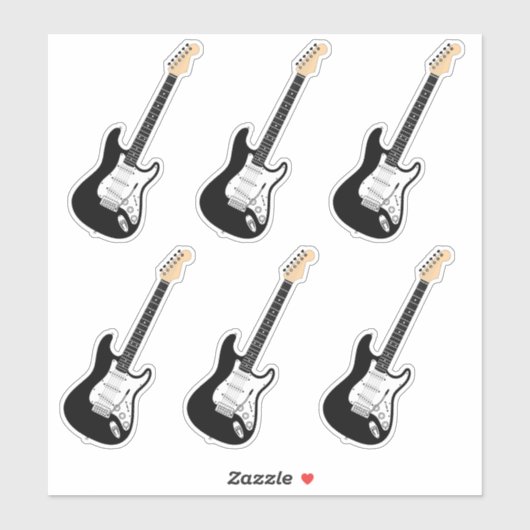 Elektrische Gitaar Stickers (Vel)
