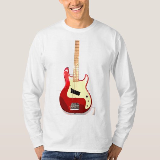 Elektrische gitaar stijl t-shirt (Voorkant)
