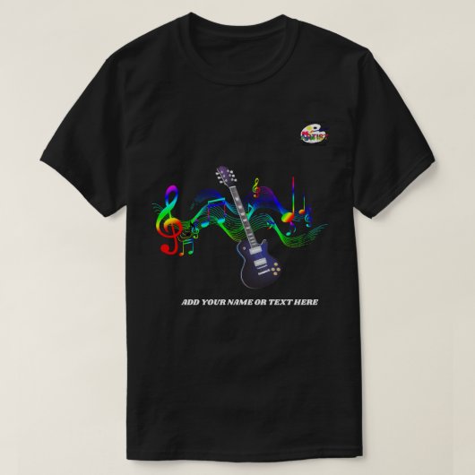 Elektrische gitaar t-shirt (Design voorkant)