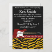 Elektrische Gitaar Verjaardag uitnodiging #4 (Voorkant)