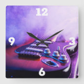 Elektrische gitaar vierkante klok (Voorkant)