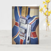  elektrische gitaar wenskaart kaart (Gele Bloem)