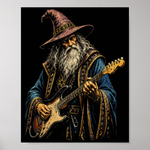 Elektrische Gitaar Wizard Rockster Sodasy Gitarist Poster