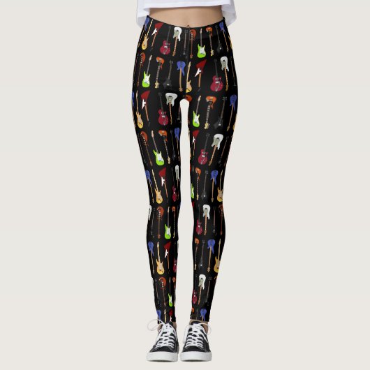 Elektrische gitaarassortiment leggings (Voorkant)