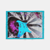 Elektrische gitaarbak fleece deken (Voorkant (Horizontaal))