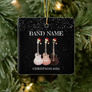 Elektrische gitaarband, gepersonaliseerd keramisch ornament