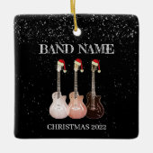 Elektrische gitaarband, gepersonaliseerd keramisch ornament (Voorkant)