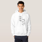 elektrische gitaarbedradingsdiagram hoodie (Voorkant volledig)
