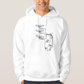 elektrische gitaarbedradingsdiagram hoodie (Voorkant)