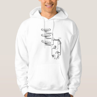 elektrische gitaarbedradingsdiagram hoodie