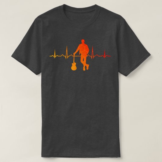 Elektrische gitaargitaarspeler t-shirt (Design voorkant)