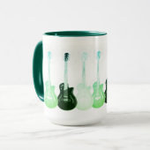 Elektrische gitaargroene pop mok (Voorkant links)