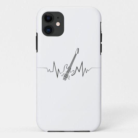 Elektrische gitaarhartslag Cool Gift voor gitarist Case-Mate iPhone Case (Achterkant)