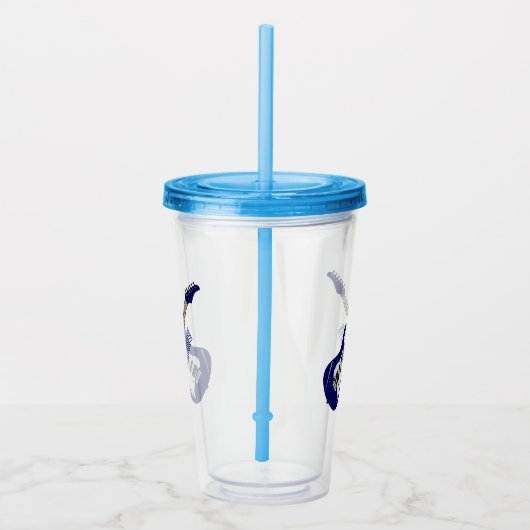Elektrische gitaarillustratie cartoon acryl drinkbeker (Rechts)
