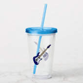 Elektrische gitaarillustratie cartoon acryl drinkbeker (Achterkant)