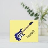 Elektrische gitaarillustratie cartoon briefkaart (Staand voorkant)