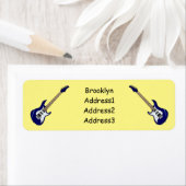 Elektrische gitaarillustratie cartoon etiket (Insitu)