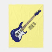 Elektrische gitaarillustratie cartoon fleece deken (Voorkant)
