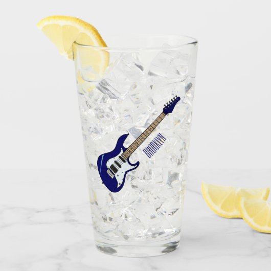 Elektrische gitaarillustratie cartoon glas (Voorkant ijs)