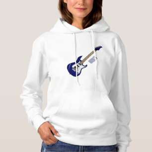 Elektrische gitaarillustratie cartoon hoodie