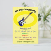 Elektrische gitaarillustratie cartoon kaart (Staand voorkant)