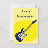 Elektrische gitaarillustratie cartoon kaart (Achterkant)