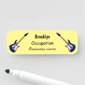 Elektrische gitaarillustratie cartoon naamplaatje (In situ)