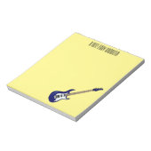 Elektrische gitaarillustratie cartoon notitieblok (Linkerzijde)