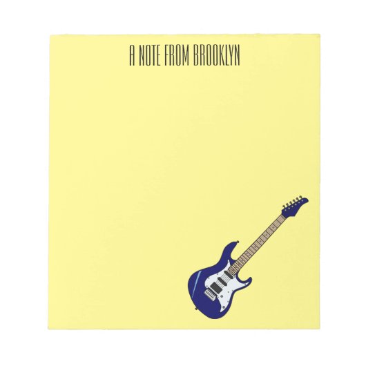 Elektrische gitaarillustratie cartoon notitieblok (Voorkant)