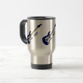 Elektrische gitaarillustratie cartoon reisbeker (Voorkant links)