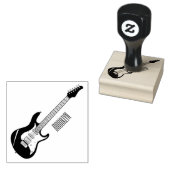 Elektrische gitaarillustratie cartoon rubberstempel (Gestempeld)