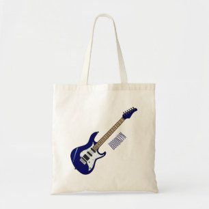 Elektrische gitaarillustratie cartoon tote bag