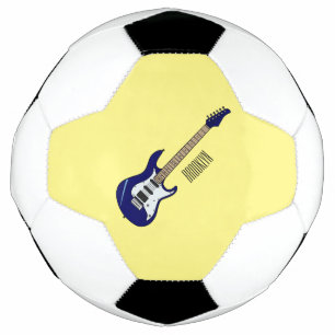 Elektrische gitaarillustratie cartoon voetbal