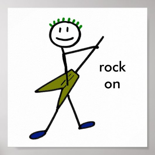 Elektrische gitaarjongen poster (Voorkant)