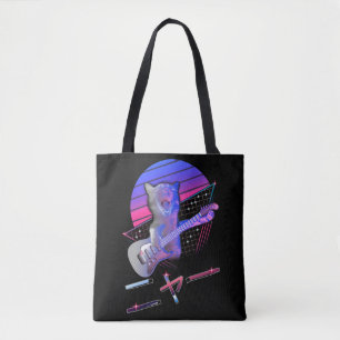 Elektrische gitaarkataporgolf van 80-90 jaar Music Tote Bag