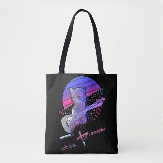 Elektrische gitaarkataporgolf van 80-90 jaar Music Tote Bag (Voorkant)