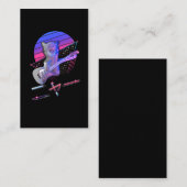 Elektrische gitaarkataporgolf van 80-90 jaar Music Visitekaartje (Voorkant / Achterkant)